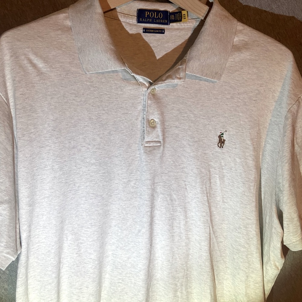 Men’s,  XXL, custom slim fit,  polo shirt.